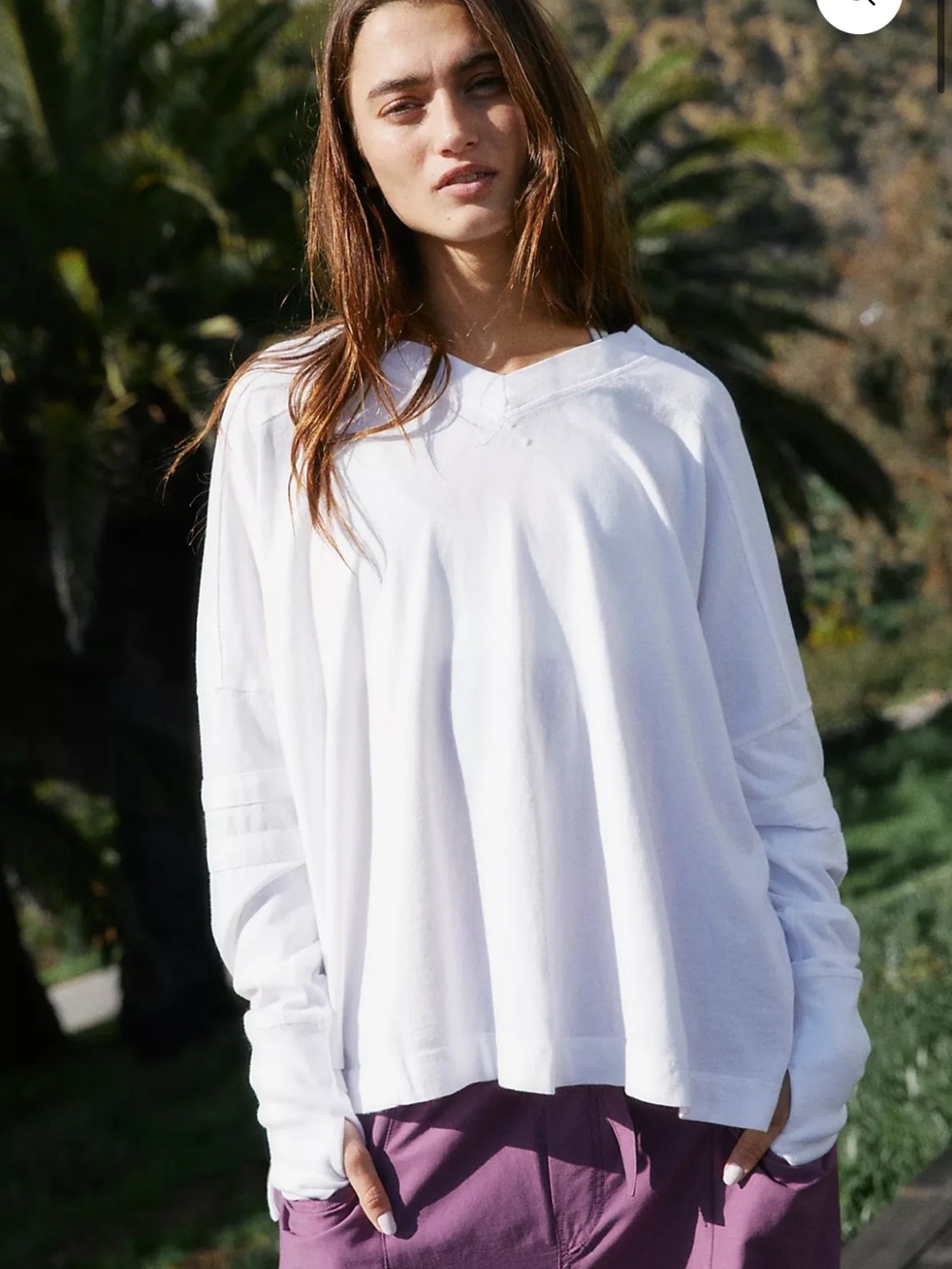 Free People Movement All Star Layer Long Sleeve Top White